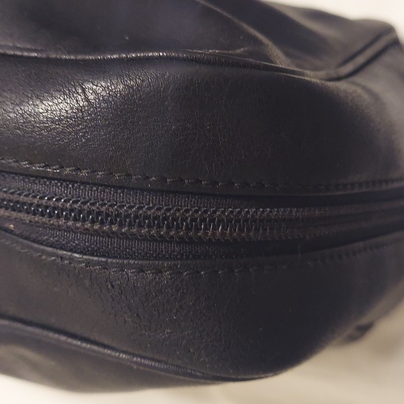 Authentic Loewe Large Anagram Black Leather Clutch Cosmetic Bag Vintage - Picture 5 of 12